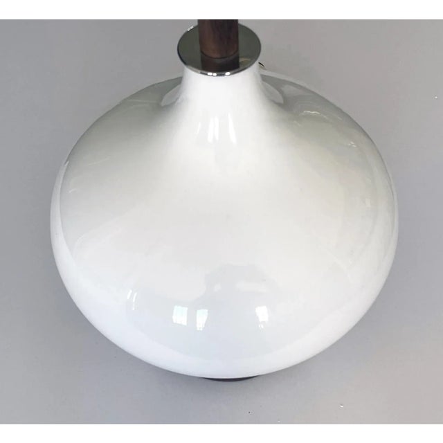 Mid-Century Modern 1960's White Cased Ovoid Lamps - a Pair For Sale - Image 3 of 5