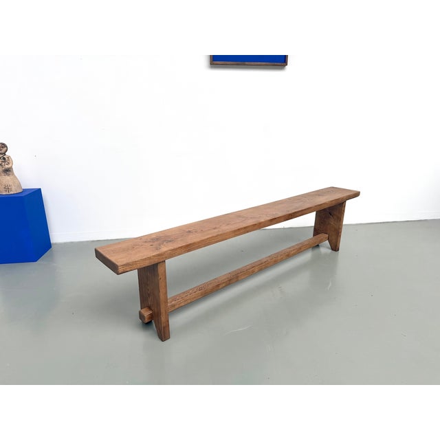 Modern Farmhouse Bench in Oak, 1950s For Sale - Image 13 of 14