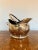 Antique Victorian quality copper helmet coal scuttle having a shaped swing carrying handle with a shaped quality copper...