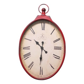 Large French Bistro Wall Clock, 1960s For Sale