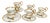 Cups and Saucers from Ohashi China, Set of 10 For Sale