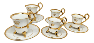 Cups and Saucers from Ohashi China, Set of 10