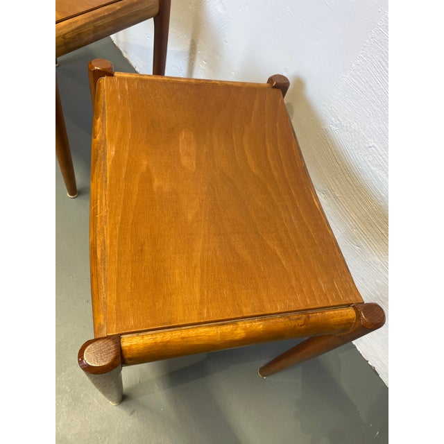 Mid-Century Modern Vintage Danish Teak Stools by Niels Otto Möller, 1960s, Set of 2 For Sale - Image 3 of 10