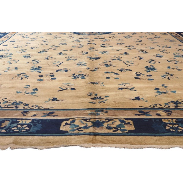 1880s Antique Chinese Peking Rug - 10'02 X 19'03 For Sale - Image 4 of 9