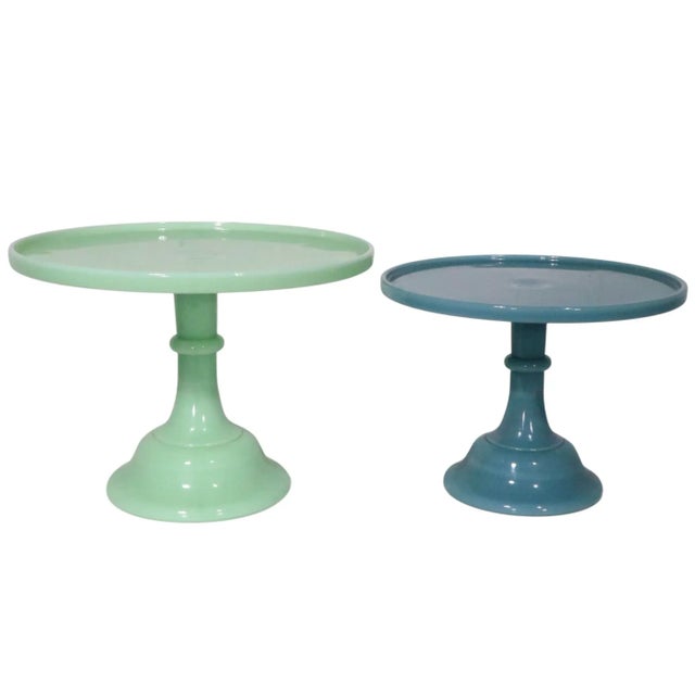 2 Glass Cake Stands by Mosser For Sale - Image 10 of 10