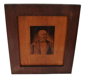 Portrait of Graf Zeppelin, 1940s, Oak Wood, Framed