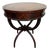 Mid-Century Regency Mahogany Drum Table With Lion Head Pulls For Sale