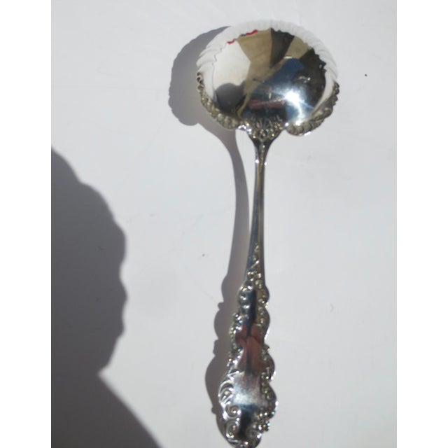 1910s Antique Sterling Silver Serving Spoon Circa 1915 For Sale - Image 5 of 5