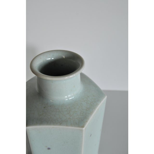 Mint Green Celadon Glazed Vase from Eslau, Denmark, 1950s-1960s For Sale - Image 6 of 12