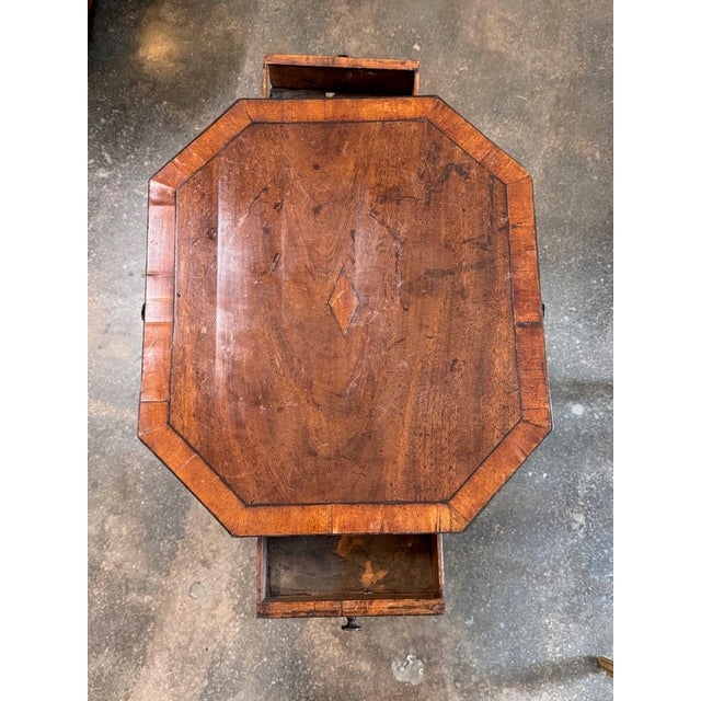 Brown Early 19th Century Regency Work Table With Canted Corners on Tripod Base For Sale - Image 8 of 10
