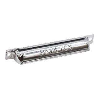 Vintage 6.275 In. Chrome Plated Steel Hamilton Bin Pull For Sale