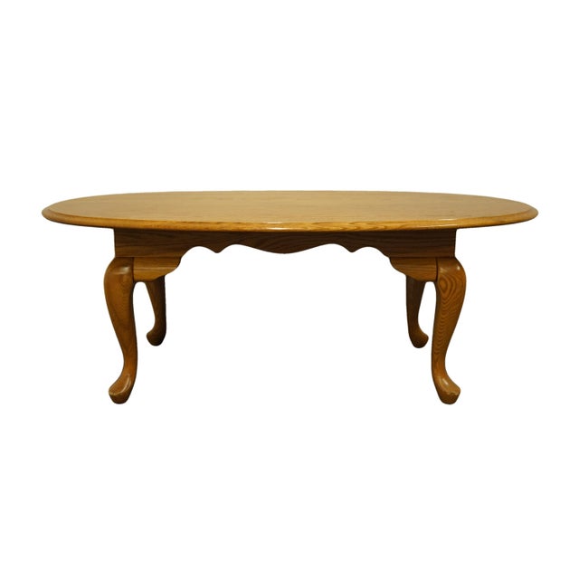 Broyhill Furniture Solid Oak Country French 46" Oval Accent Coffee