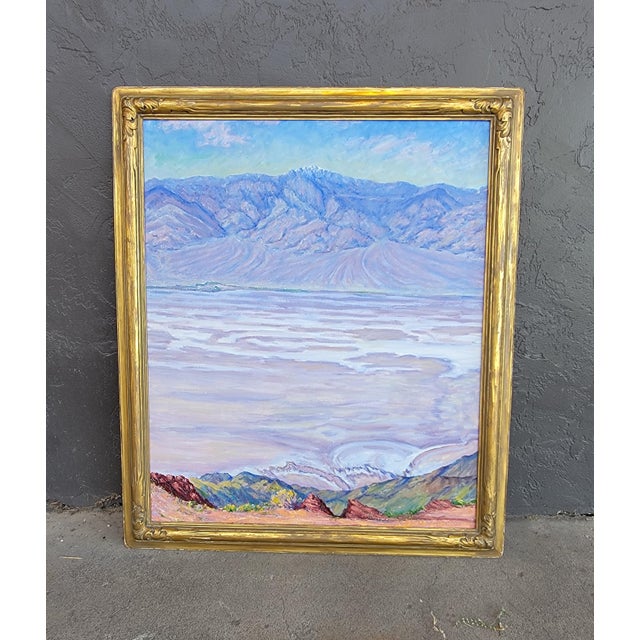 Blue Plein Air California Desert and Mountain Painting by Robert F. Williams For Sale - Image 8 of 8