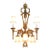 1950s Louis XV French Style Gilt Bronze 6 Light Chandelier For Sale