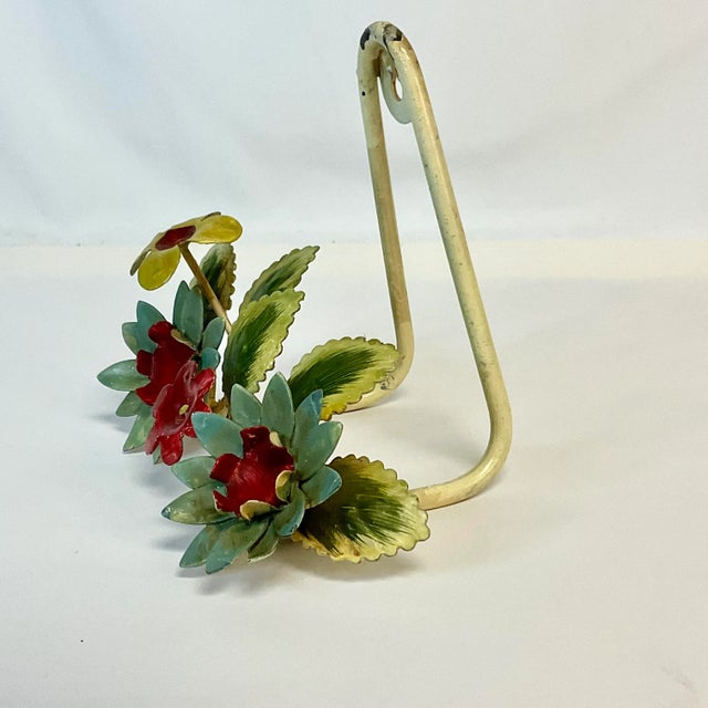 1940s Vintage Italian Flora Tole Hand Painted Picture-Plate Rack, Wall ...