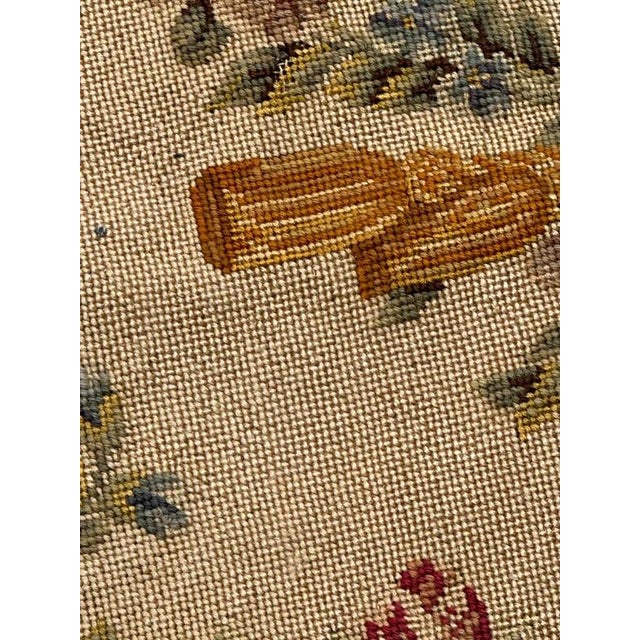 French Needlepoint Tapestry Chair Cover, 1890s For Sale - Image 11 of 18