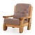 Mid-Century Modern A Pair of French Heavy Oak Brutalist Style Open Arm Chairs, C. 1960. For Sale - Image 3 of 8