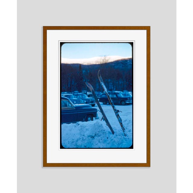 Modern Skis in the Snow 1955 by Toni Frissell Framed For Sale - Image 3 of 3