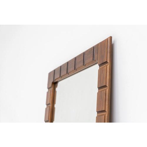 1960s Sculptural Graphic Wall Mirror For Sale - Image 5 of 8