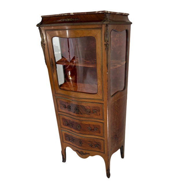 Louis XV Style Showcase, 19th Century For Sale - Image 5 of 16