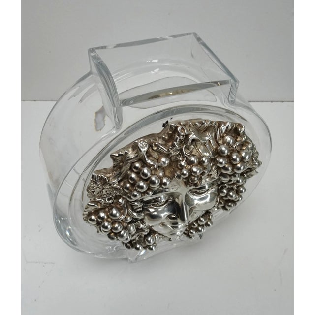 Vintage Italian Crystal and Silver Vase, 1980s For Sale - Image 6 of 17