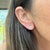 Pair of Ladies 14k Yellow Gold 0.53ct Shield Cut Diamond Nine Prongs Stud Earrings For Sale - Image 10 of 10