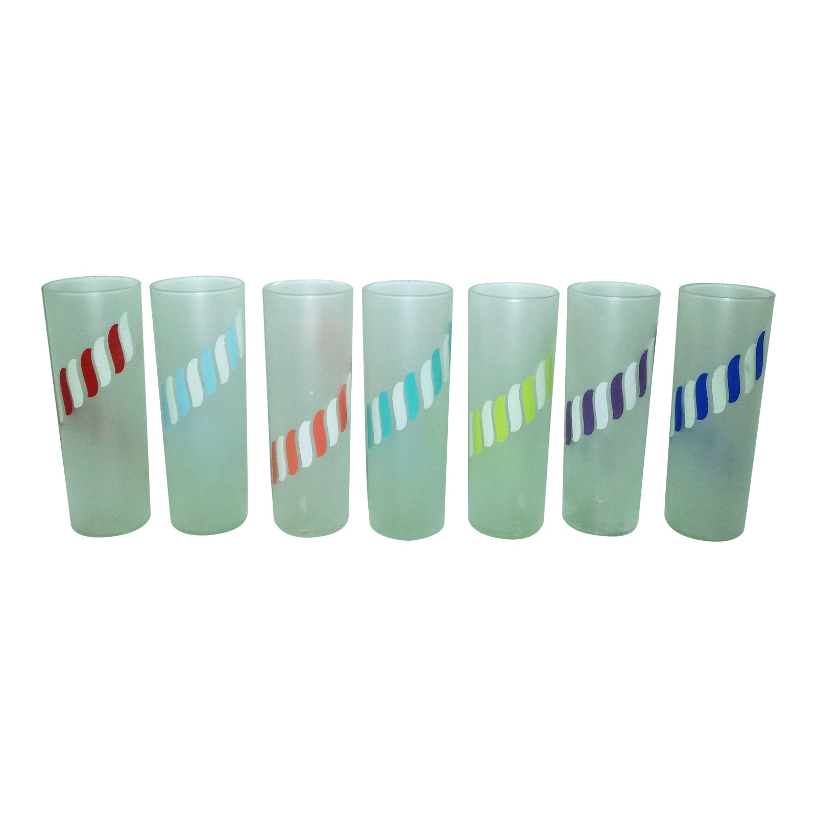 Libbey MidCentury Frosted Highball Glasses Set of 7 Chairish