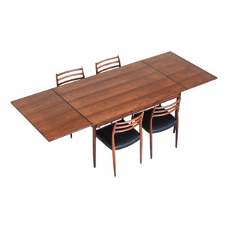 Large Extendable Dining Table in Rosewood by Niels Otto Moller for J.L. Møllers, Denmark, 1960s For Sale
