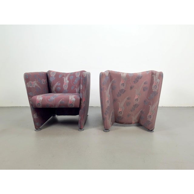 Vintage Postmodern Club Chairs, 1980, Set of 2 For Sale - Image 11 of 12