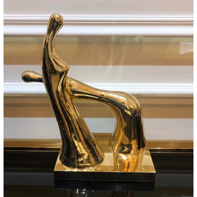 "Worship" Contemporary Abstract Bronze Sculpture For Sale - Image 4 of 5