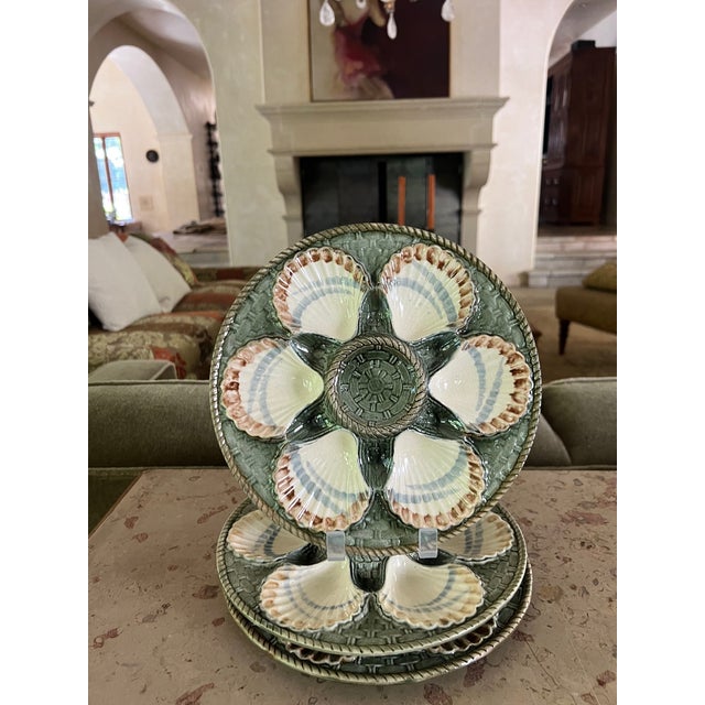 French Oyster Plate by Longchamp Terre De Fer, C. 1900 For Sale In San Francisco - Image 6 of 12