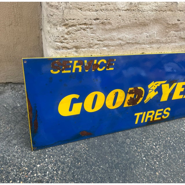 1970s Enamel Good Year Sign, 1970s For Sale - Image 5 of 7