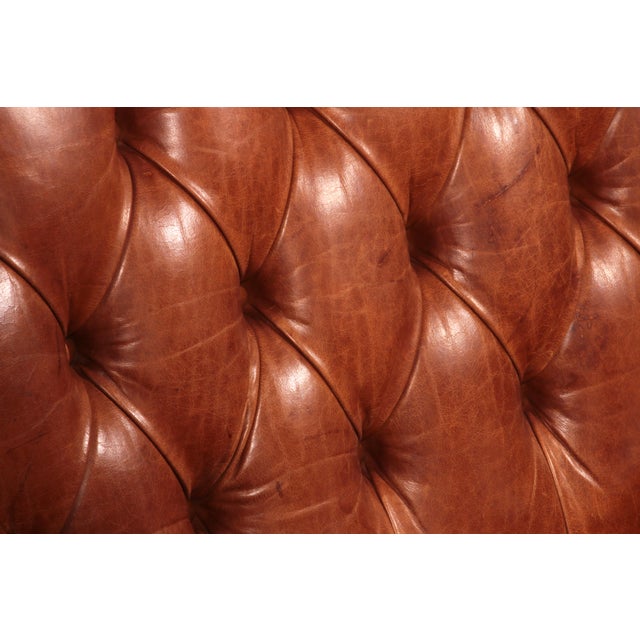 Antiqued Chesterfield Leather Sofa, 1960 For Sale - Image 6 of 13