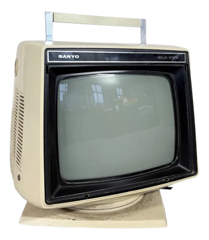 Vintage Space Age Portable Television from Sanyo, 1970s