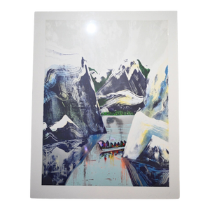 1980 Earl Biss "War Canoes" Signed Serigraph With Silver Foil, 44/100