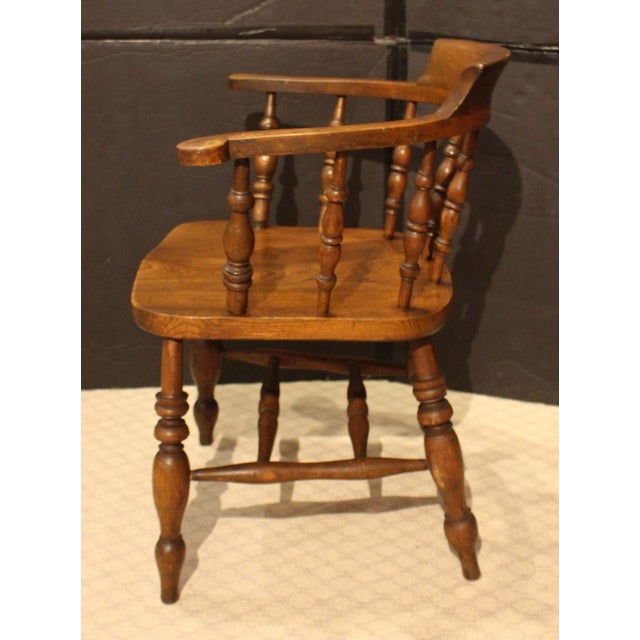 Early 20th Century Late 19th-Early 20th Century Set of 4 Windsor Arm Chairs For Sale - Image 5 of 8