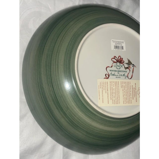 Lenox Winter Greetings Large Serving Bowl Excellent Mint Condition For Sale - Image 9 of 12