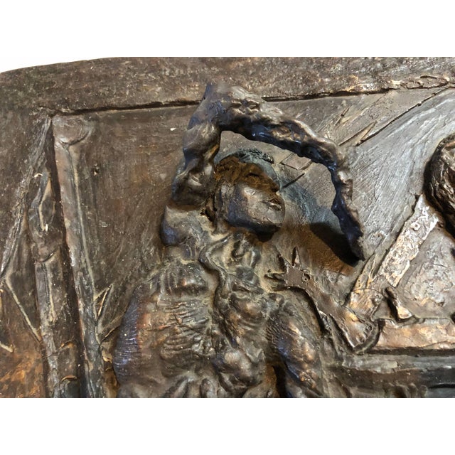Unknown, Large Bronze Bas Relief Danse Macabre Expressionist Sculpture Totentantz For Sale - Image 9 of 10