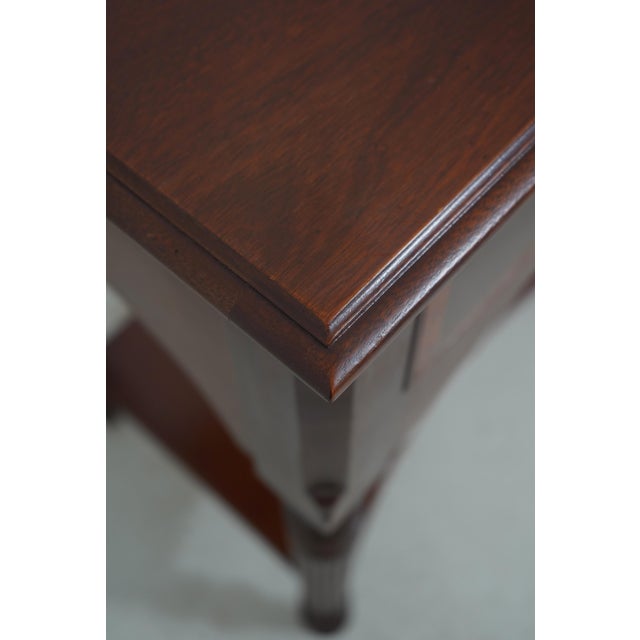 Pair of Ethan Allen Mahogany Two-Tier Nightstands For Sale - Image 11 of 18