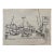 Henry Emil Salloch Original Drawing on Paper Mid-Century Main Street. For Sale