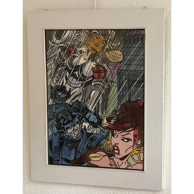 Dalia, Super héros, Watercolor on Paper, Framed, in Flawless conditions. Designed 1980 to 1989 This piece has an...