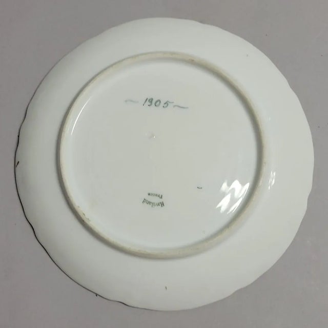 Ceramic Antique Hand Painted Haviland French Limoges Plates - a Pair For Sale - Image 7 of 7