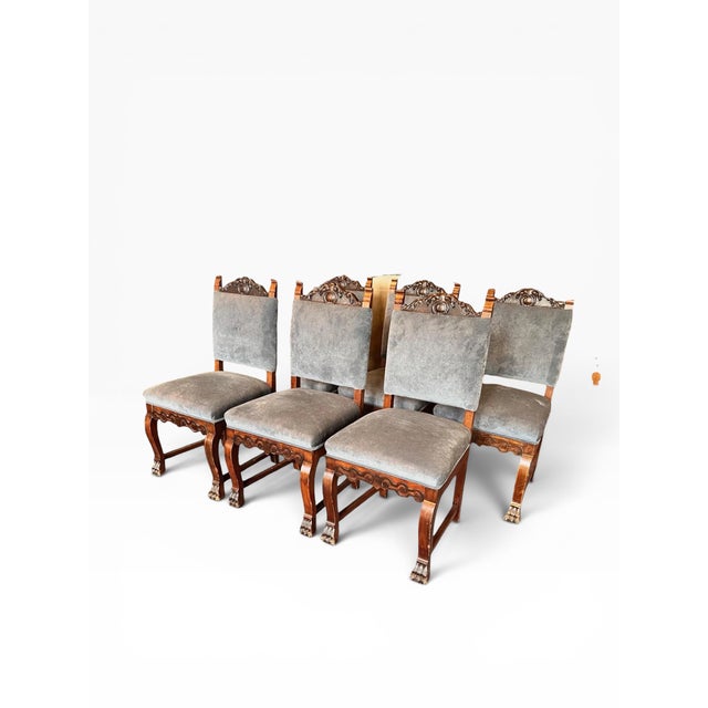 1940s 1940s Colombian Victorian Style Dining Chairs - Set of Six For Sale - Image 5 of 12