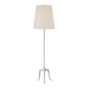 AERIN by Visual Comfort Signature Mathilde 59" Floor Lamp in Plaster White with Linen Shade