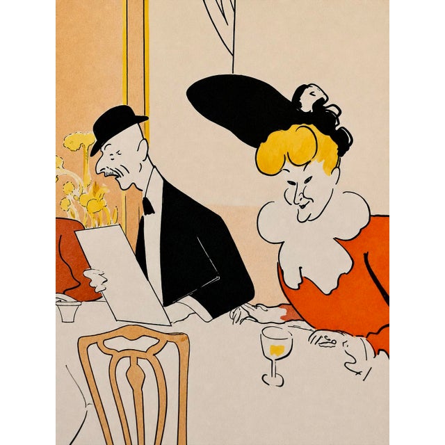 1950s 1950s Chez Maxim’s Paris Sem Panoramic Menu Lithograph For Sale - Image 5 of 15