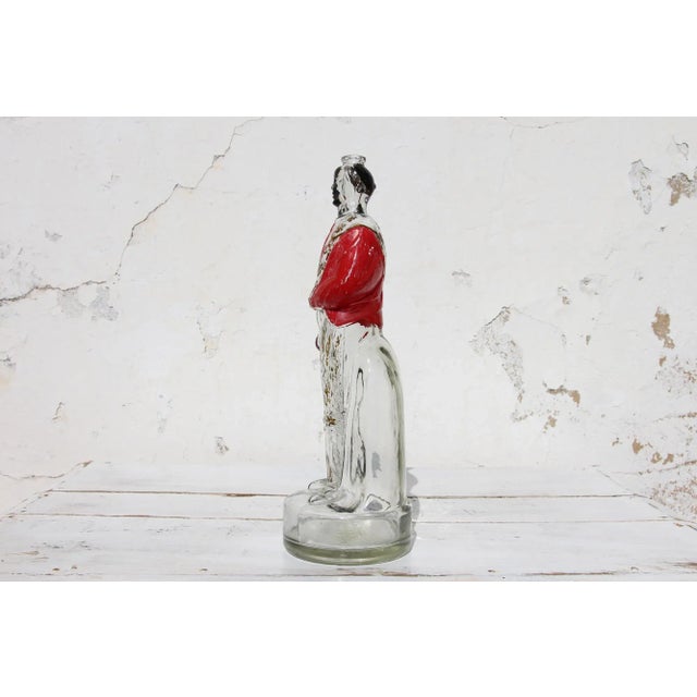 1960s Spanish Figurative Bullfighter Glass Bottler For Sale - Image 4 of 13