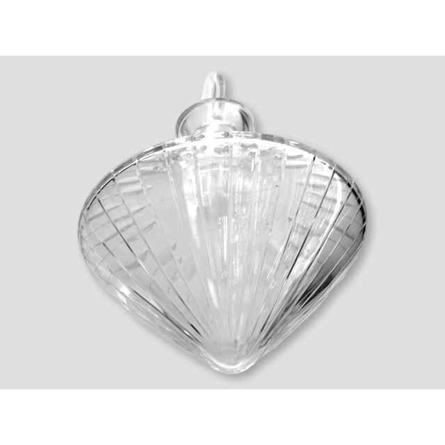 Glass Mid 20th Century Crystal Tilted "Spinning" Top Decanter For Sale - Image 7 of 7