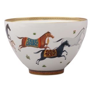 Cheval d'Orient Punch Bowl with Box from Hermès, Paris, France, 2010s For Sale