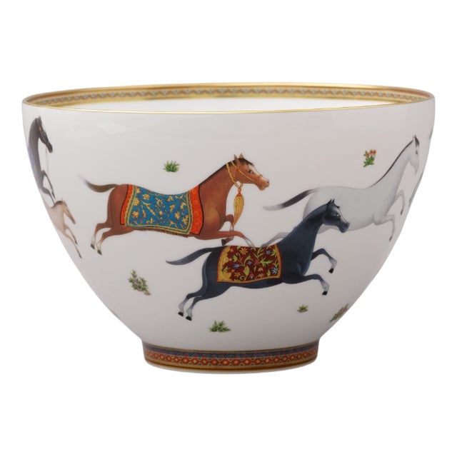 Cheval d'Orient Punch Bowl with Box from Hermès, Paris, France, 2010s For Sale