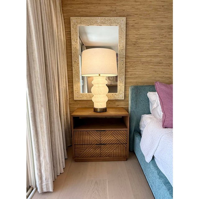 Ivory Glass Banister Table Lamp For Sale - Image 9 of 9